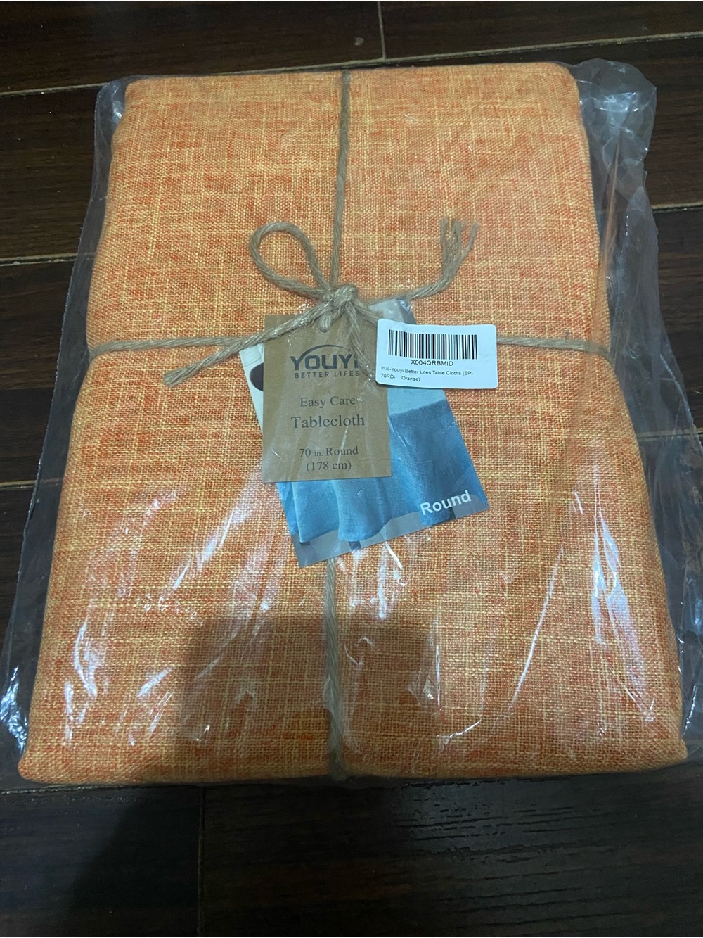 YouYi 70” Round Orange Tablecloth